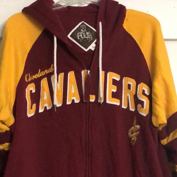 Cleveland Cavaliers sweatshirt hooded jacket Adult size Large full zip - Picture 2 of 9